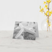 STARFISH UND SEASHELLS SCHWARZWEISS-NOTECARD KARTE (Gelbe Blume)