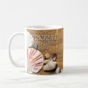 Starfish-und Seashells-Strand-Familien-Wiedersehen Kaffeetasse