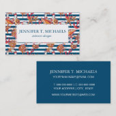 Starfish-und Streifen-Muster Visitenkarte (Vorne/Hinten)