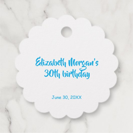 Starfish Under the Sea Ocean Corals Birthday Geschenkanhänger (Rückseite)