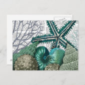 Starfish unter dem Meer Postkarte (Vorne/Hinten)