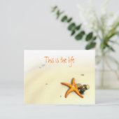 Starfish Urlaub Postkarte (Stehend Vorderseite)