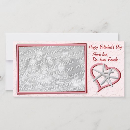 Starfish Valentinstag Fotokarte Feiertagskarte (Vorderseite)