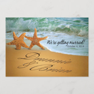 Starfish verbinden FRAGEN MICH, UM NAMEN in den Save The Date