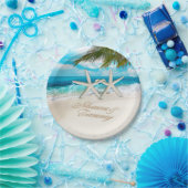 Starfish verbinden FRAGEN, UM IHRE NAMEN IN SAND Pappteller (Party)