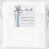 Starfish Vielen Dank, dass Sie Personalisiert Hoch Quadratischer Aufkleber (Tasche)