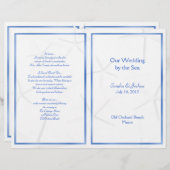 Starfish, Vorlage für das Sommerhochzeitprogramm, (Vorne/Hinten)