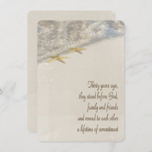 Starfish Vow Erneuerung zum 30. Jahrestag Einladung