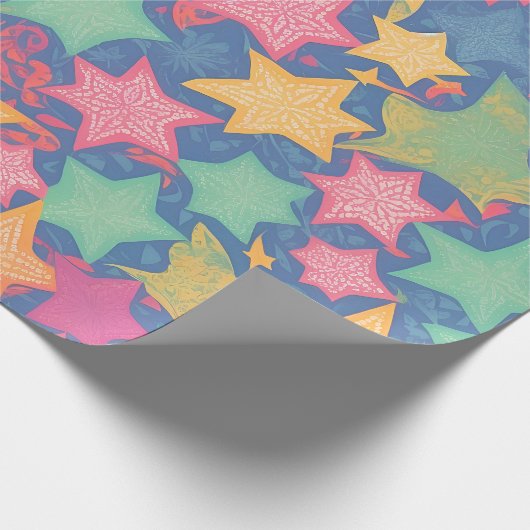 Starfish Wasserfarbiges Personalisiertes Muster Geschenkpapier (Ecke)