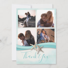 Starfish Watercolor Beach Hochzeit Foto Vielen Dan Save The Date