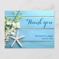 Starfish Wedding danke Ihnen Postkarten mit Orchid