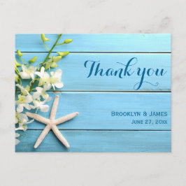 Starfish Wedding danke Ihnen Postkarten mit Orchid
