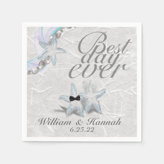 Starfish Wedding Napkins Serviette (Vorderseite)