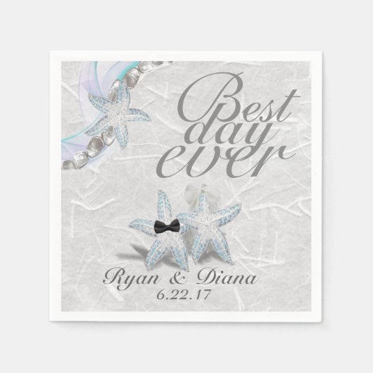 Starfish Wedding Napkins Serviette (Vorderseite)