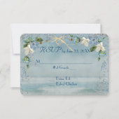 Starfish Wedding RSVP Karte (Vorderseite)