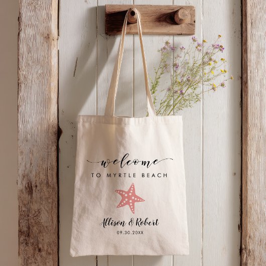 Starfish Wedding Welcome Bag for Beach Destination Tragetasche