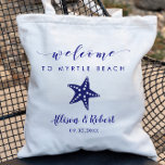 Starfish Wedding Welcome Bag for Beach, Navy Blue Tragetasche<br><div class="desc">Füllen Sie diese schöne Tasche mit Ihren Lieblings-Leckereien,  um Gäste zu Ihrer Hochzeit willkommen zu heißen!</div>