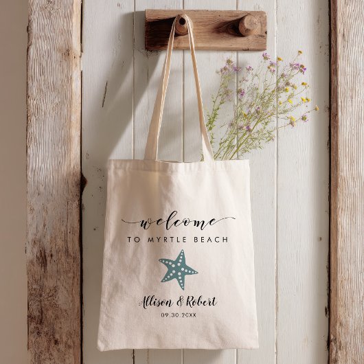 Starfish Wedding Welcome Bag, Grau Blue Tragetasche