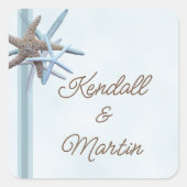 Starfish Wedple Beach Theme Sticker (Vorderseite)