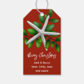 Starfish Weihnachts Rote Geschenktasten Geschenkanhänger (Vorderseite)