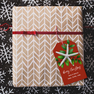 Starfish Weihnachts Rote Geschenktasten Geschenkanhänger