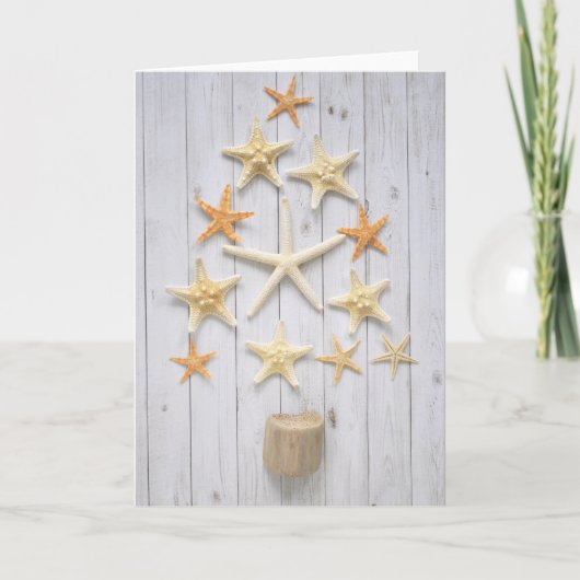 Starfish Weihnachtsbaum Karte (Vorderseite)