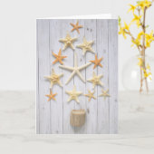 Starfish Weihnachtsbaum Karte (Gelbe Blume)