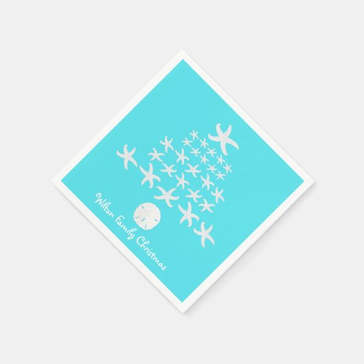 Starfish Weihnachtsbaum Personalisiert Napkins Serviette (Ecke)