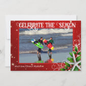 Starfish Weihnachtsblitz Sterne Fotokarte Einladung (Vorderseite)