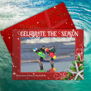 Starfish Weihnachtsblitz Sterne Fotokarte Einladung