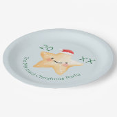 Starfish Weihnachtsfest Pappteller (Schrägansicht)