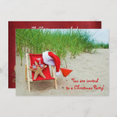 Starfish Weihnachtsfest Party laden Einladung (Vorne/Hinten)