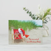 Starfish Weihnachtsfest Party laden Einladung (Stehend Vorderseite)