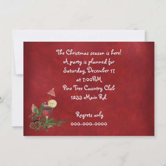 Starfish Weihnachtsfest Party laden Einladung (Rückseite)