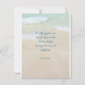 Starfish Weihnachtsgastfreundschaft Danke Karte (Rückseite)