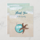 Starfish Weihnachtsgastfreundschaft Danke Karte (Vorne/Hinten)