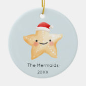 Starfish Weihnachtsgebäck Keramik Ornament (Vorne)