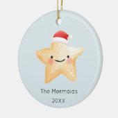Starfish Weihnachtsgebäck Keramik Ornament (Links)
