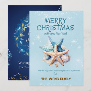 Starfish Weihnachtskarten Feiertagskarte