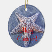 Starfish-Weihnachtsverzierung Keramikornament (Links)