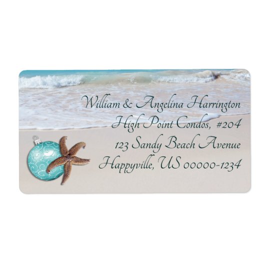 Starfish Weihnachtsweihnachtsmarke (Vorne)