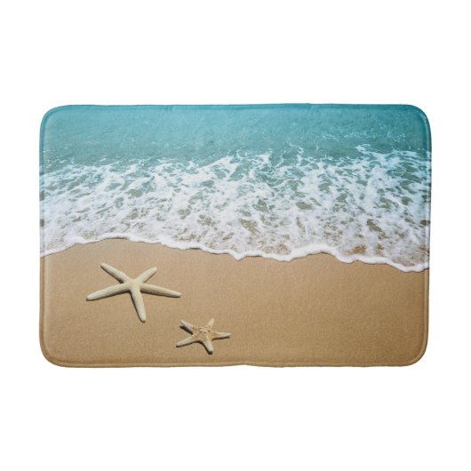 Starfish-weiße Sand-Strand-Ozean-Bad-Matte Badematte (Vorderseite)