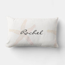 Starfish White Pastell Orange Name Template Beach