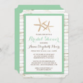 Starfish Whitewusch Wood Beach Brautparty Einladung (Vorne/Hinten)