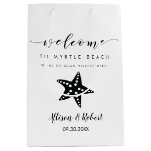 Starfish-willkommene Tasche, Hochzeit in Mittlere Geschenktüte