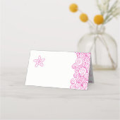 Starfish Wirbel Rosa Platzkarten (Vorderseite)