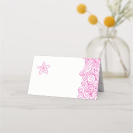 Starfish Wirbel Rosa Platzkarten