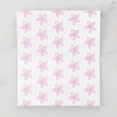 Starfish Wirbel Rosa Platzkarten (Innenseite Aufgefaltet)