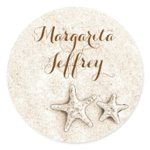 Starfish Zeichnend Strandhochzeit