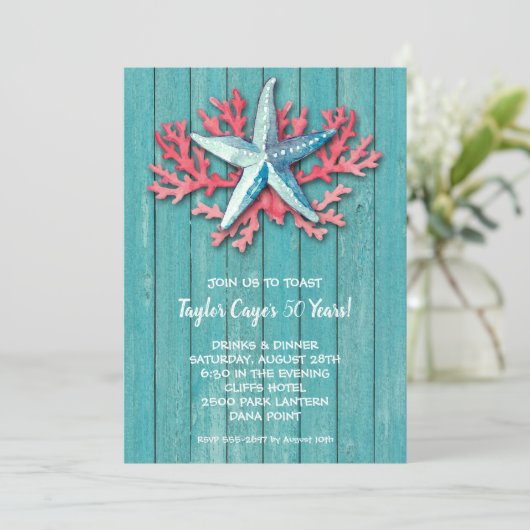 Starfish zum Geburtstag (Stehend Vorderseite)